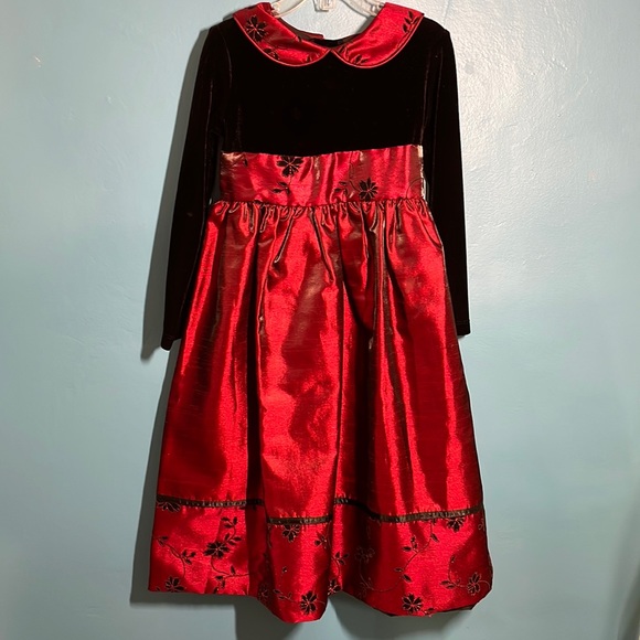 Jona Michelle holiday dress red black size 5 - Picture 1 of 5